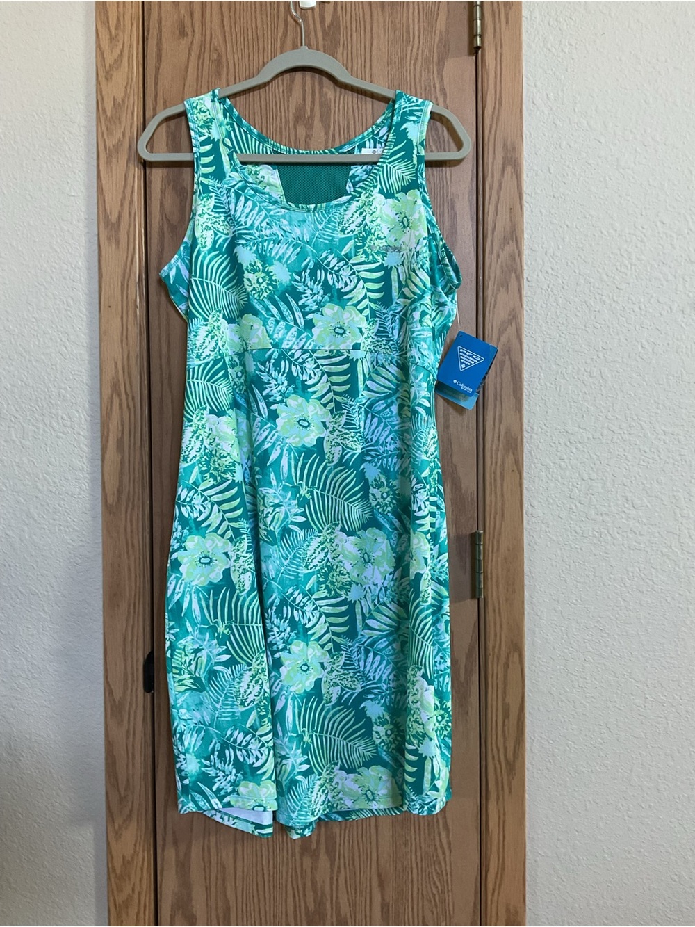 Columbia PFG Midway Bay Dress - Tropical Teal Print - XL - NWT